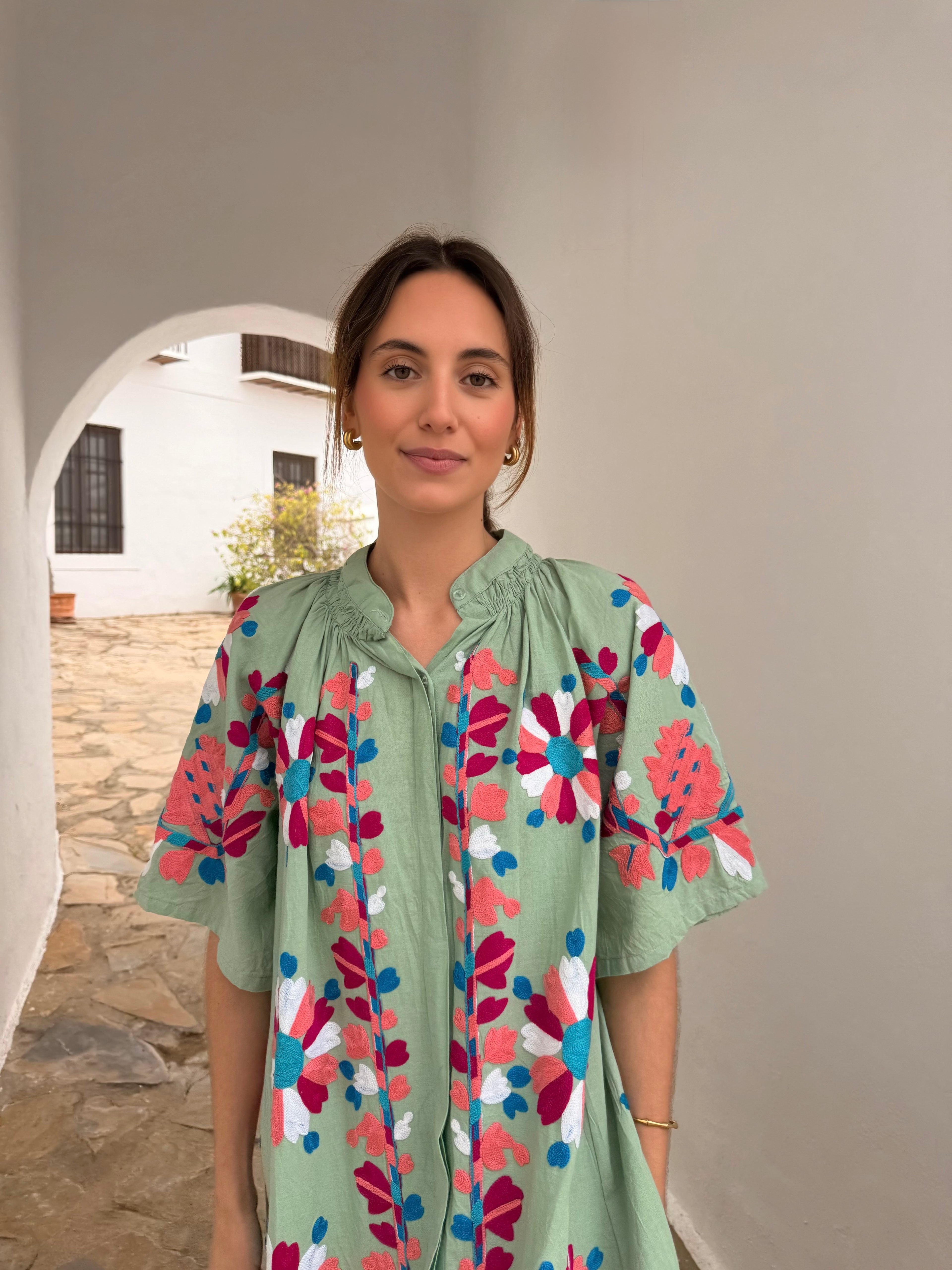 VESTIDO VERGEN VERDE