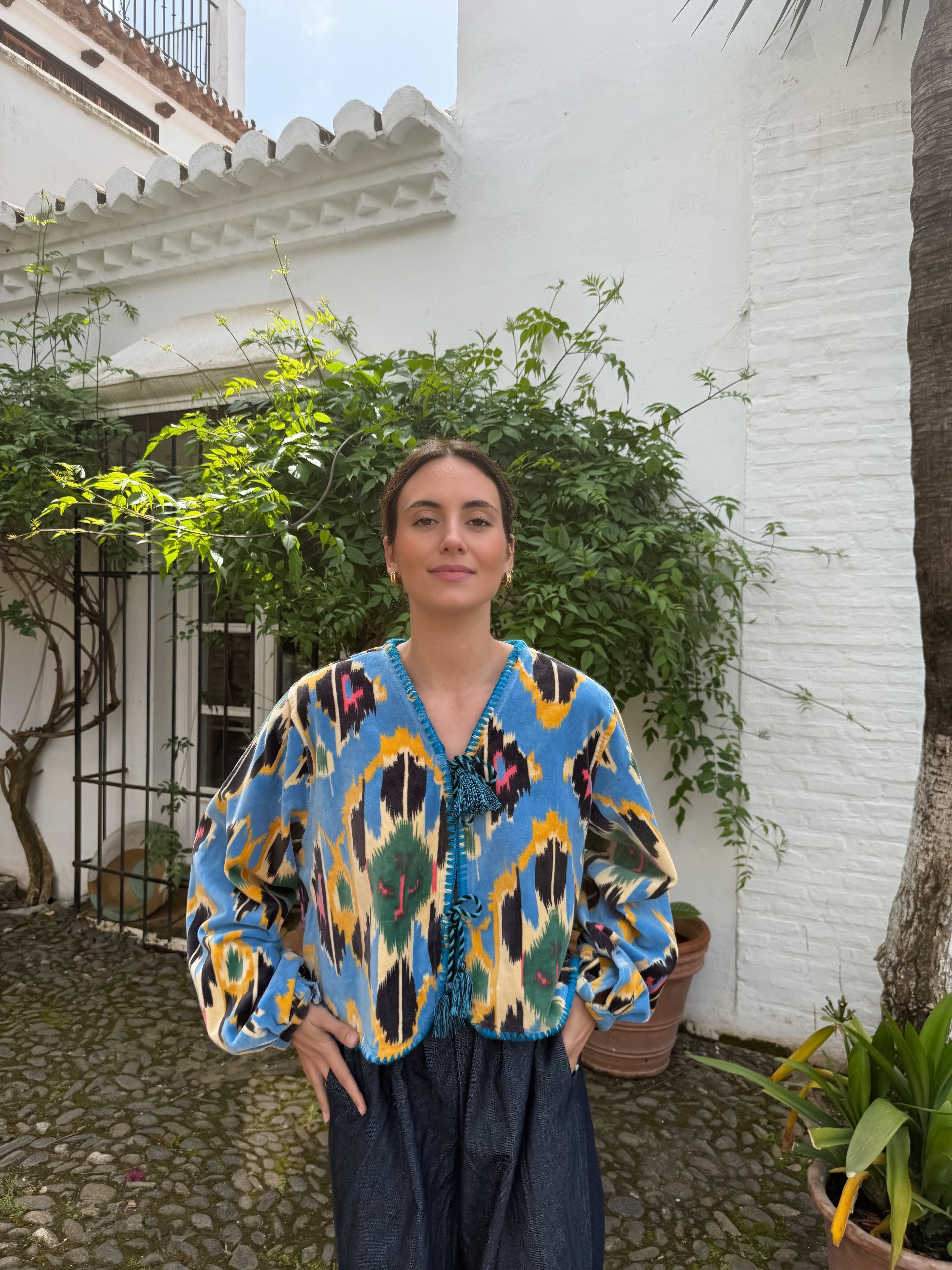 CHAQUETA TERCIOPELO IKAT