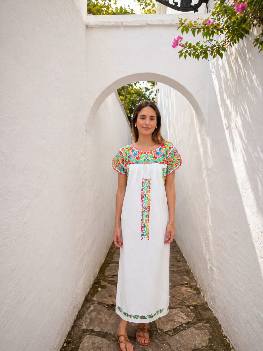 VESTIDO BOUQUET BLANCO