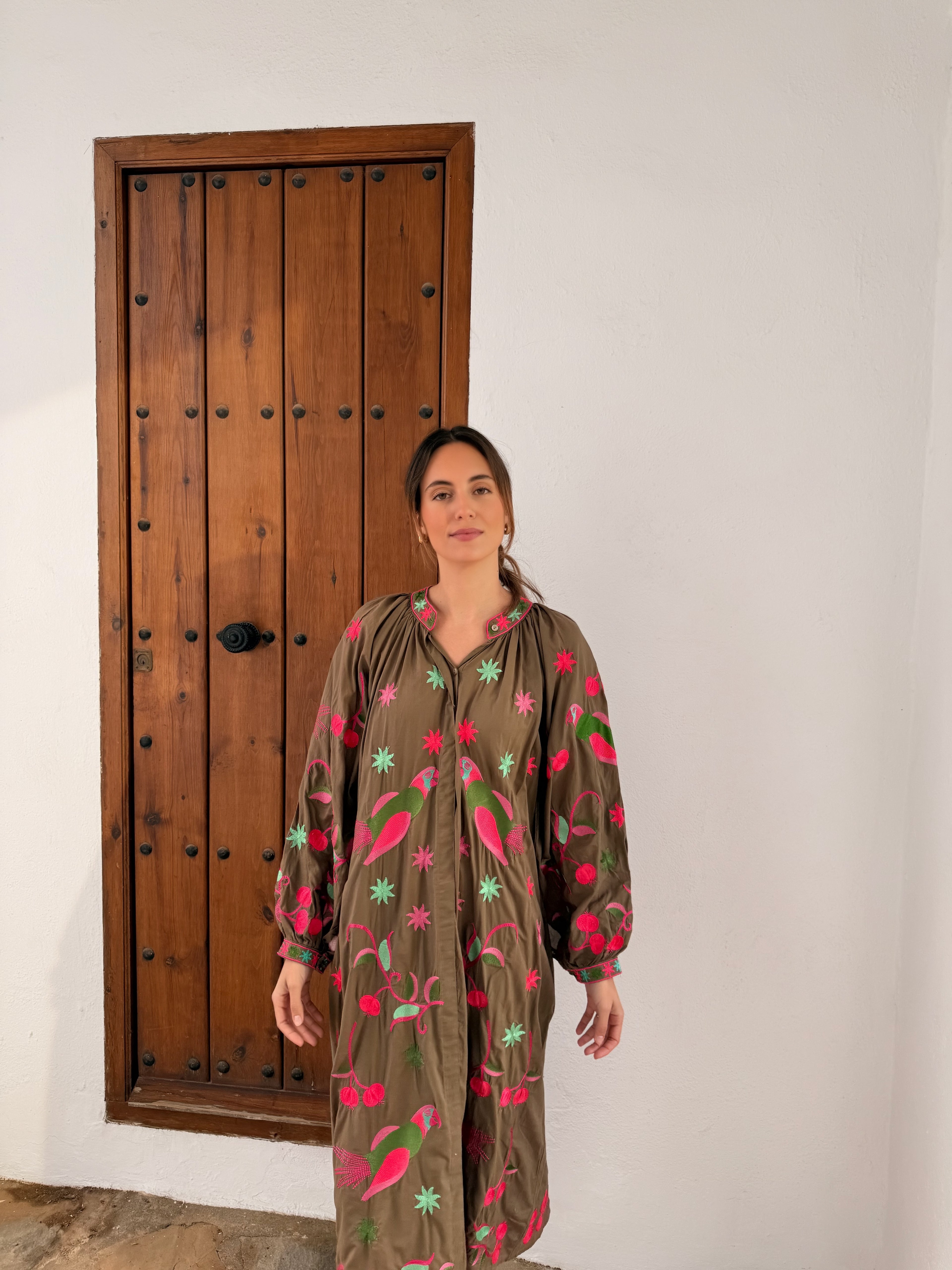 VESTIDO PARROT MARRÓN