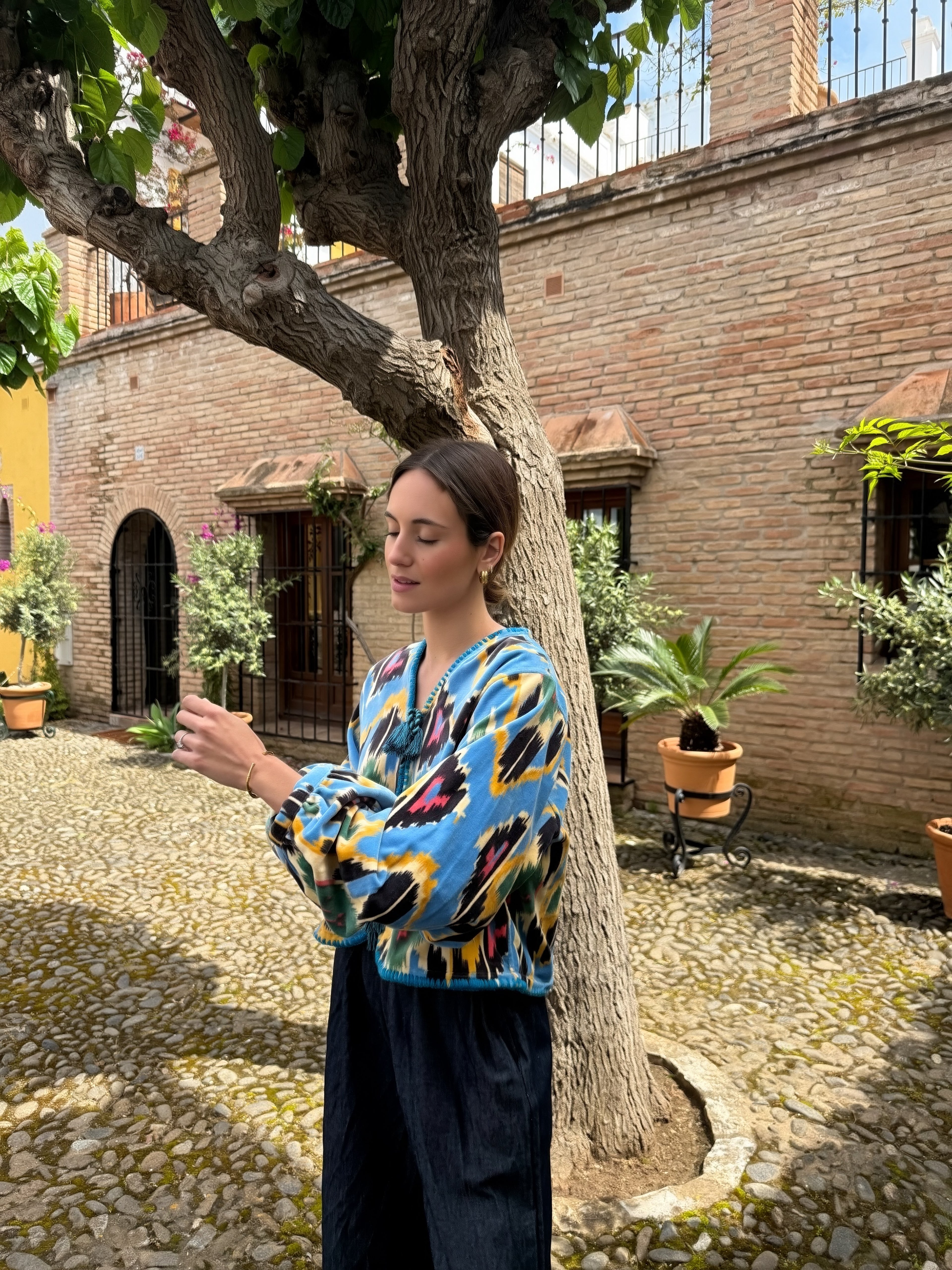 CHAQUETA TERCIOPELO IKAT