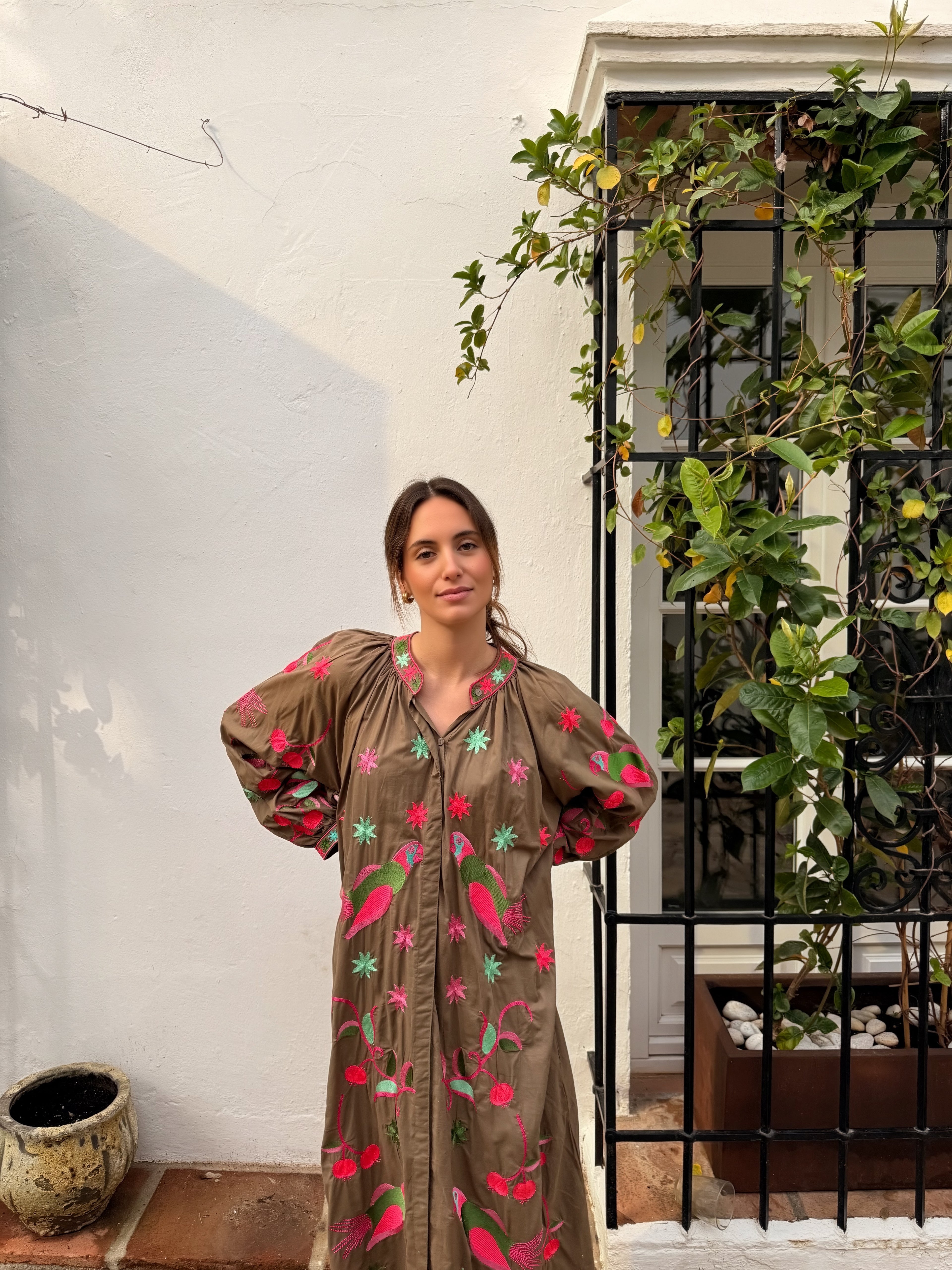VESTIDO PARROT MARRÓN