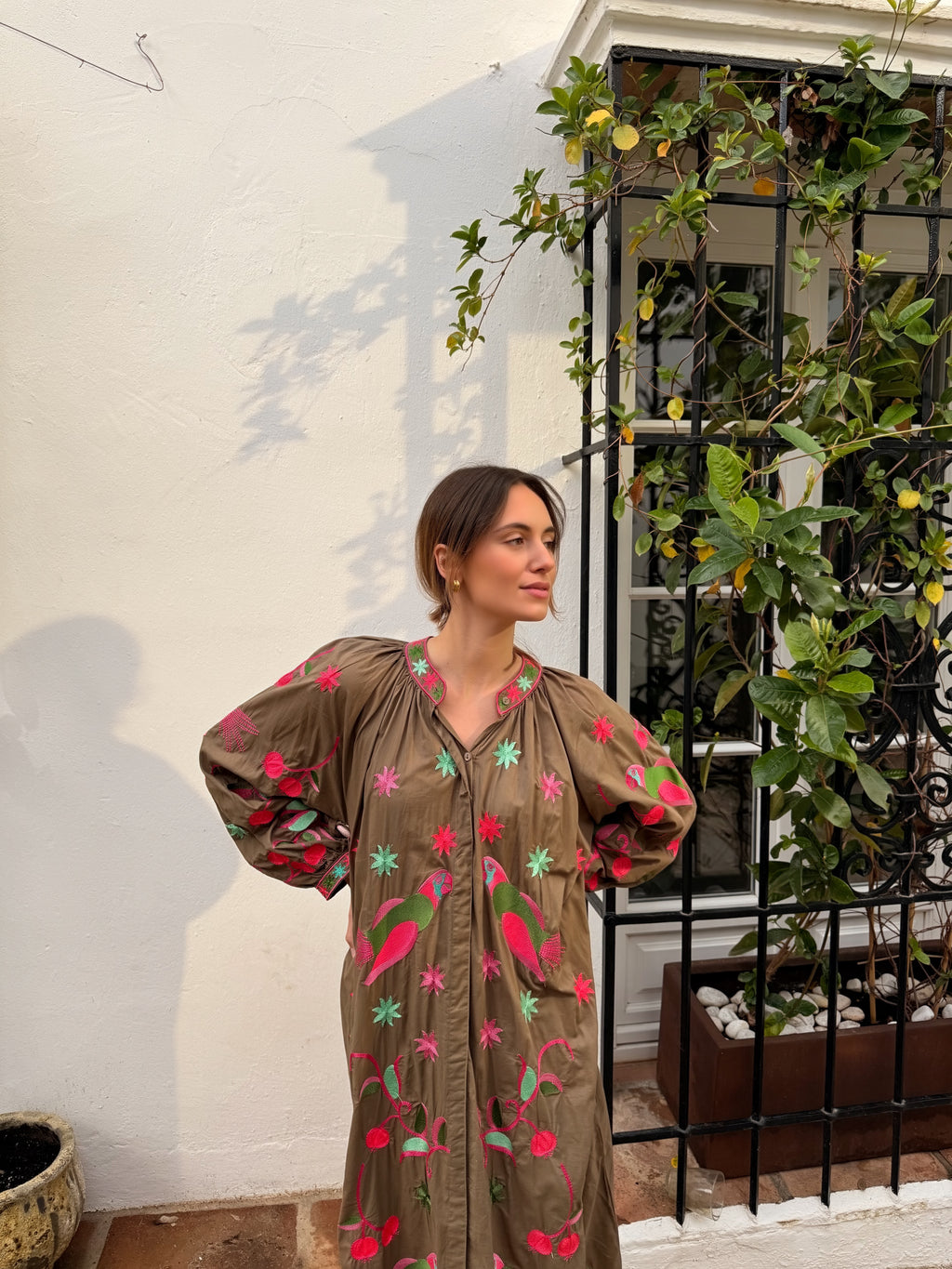VESTIDO PARROT MARRÓN