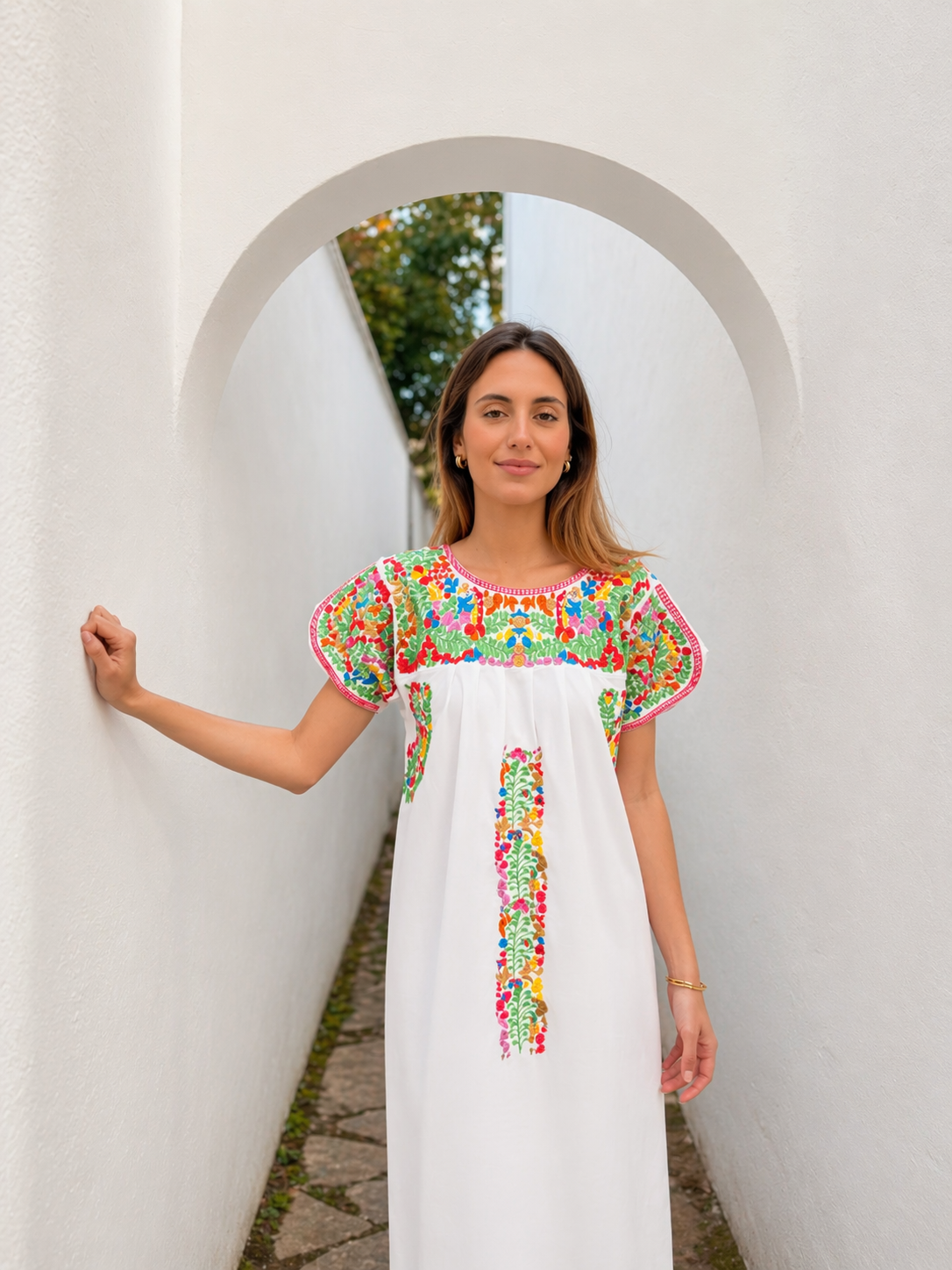 VESTIDO BOUQUET BLANCO