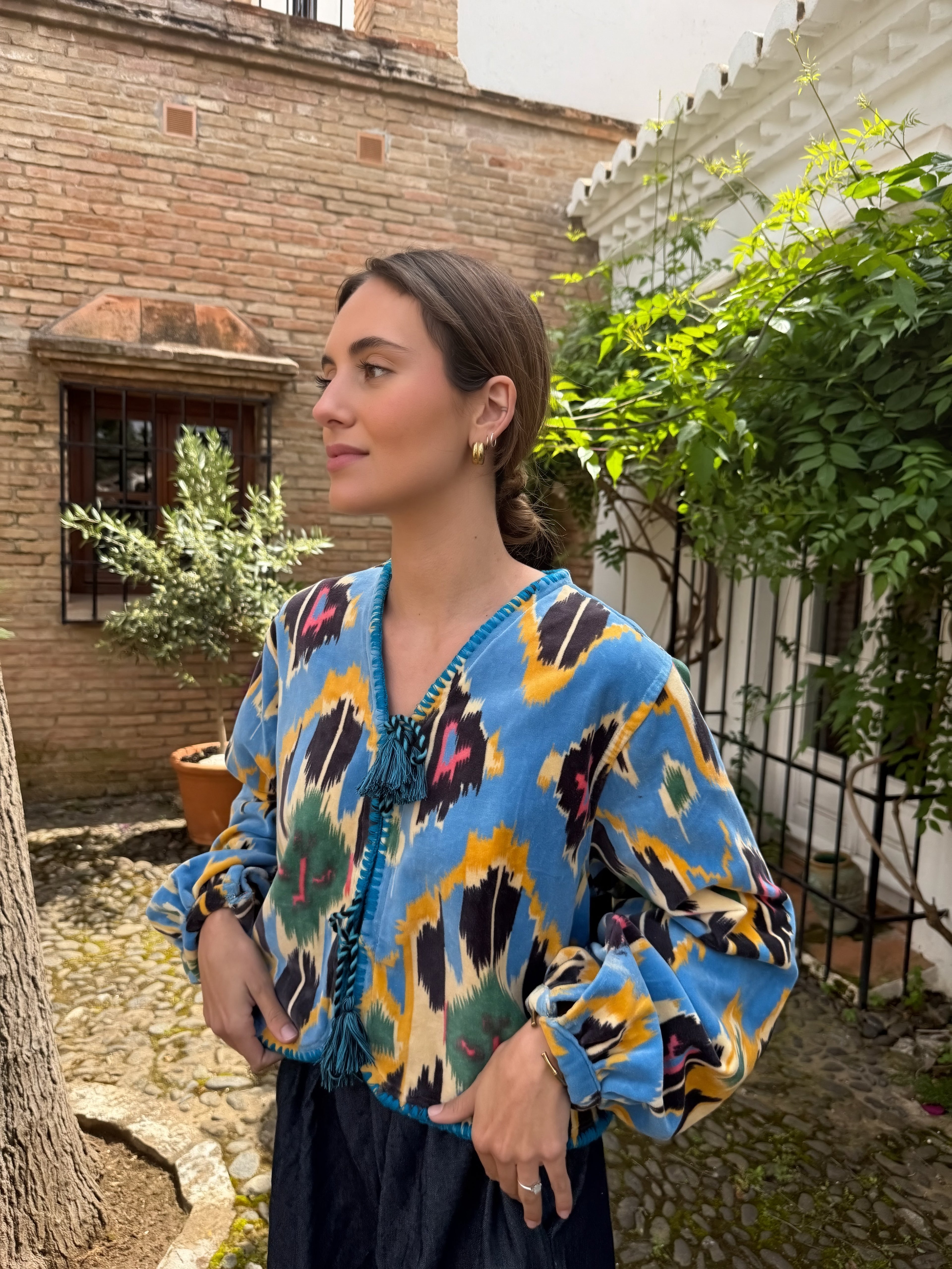 CHAQUETA TERCIOPELO IKAT