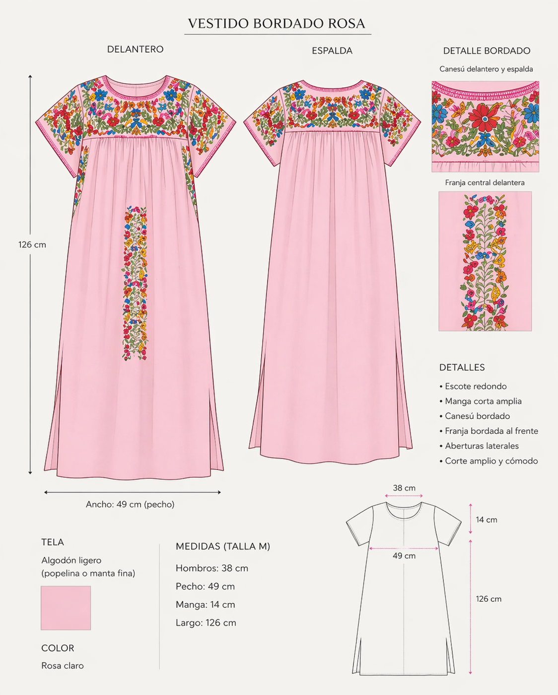 VESTIDO BOUQUET ROSA