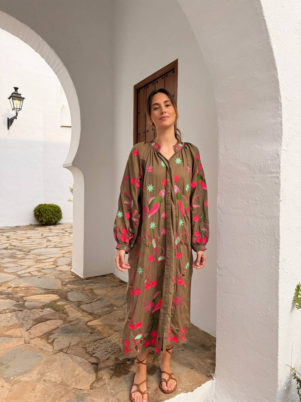 VESTIDO PARROT MARRÓN
