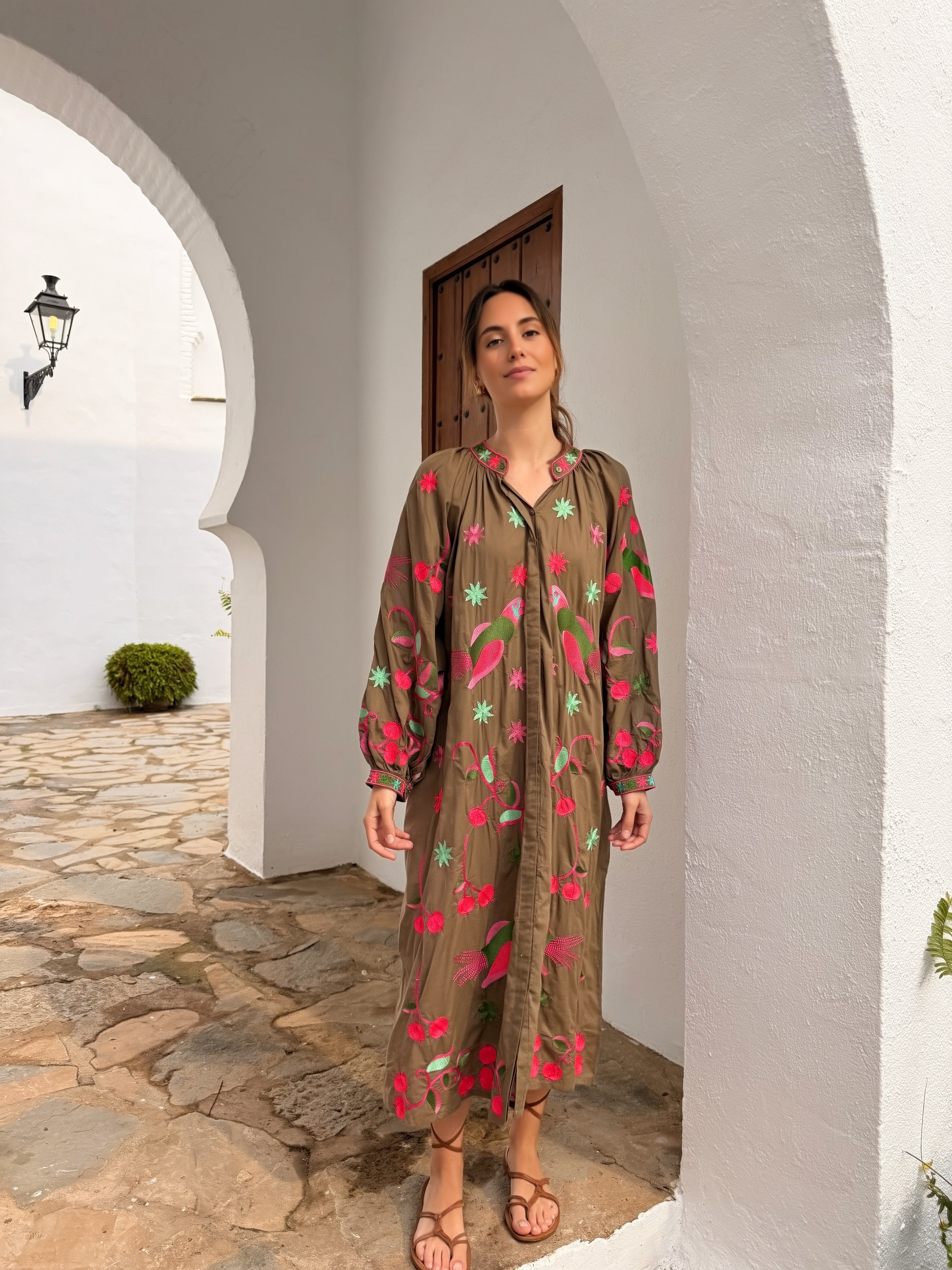 VESTIDO PARROT MARRÓN
