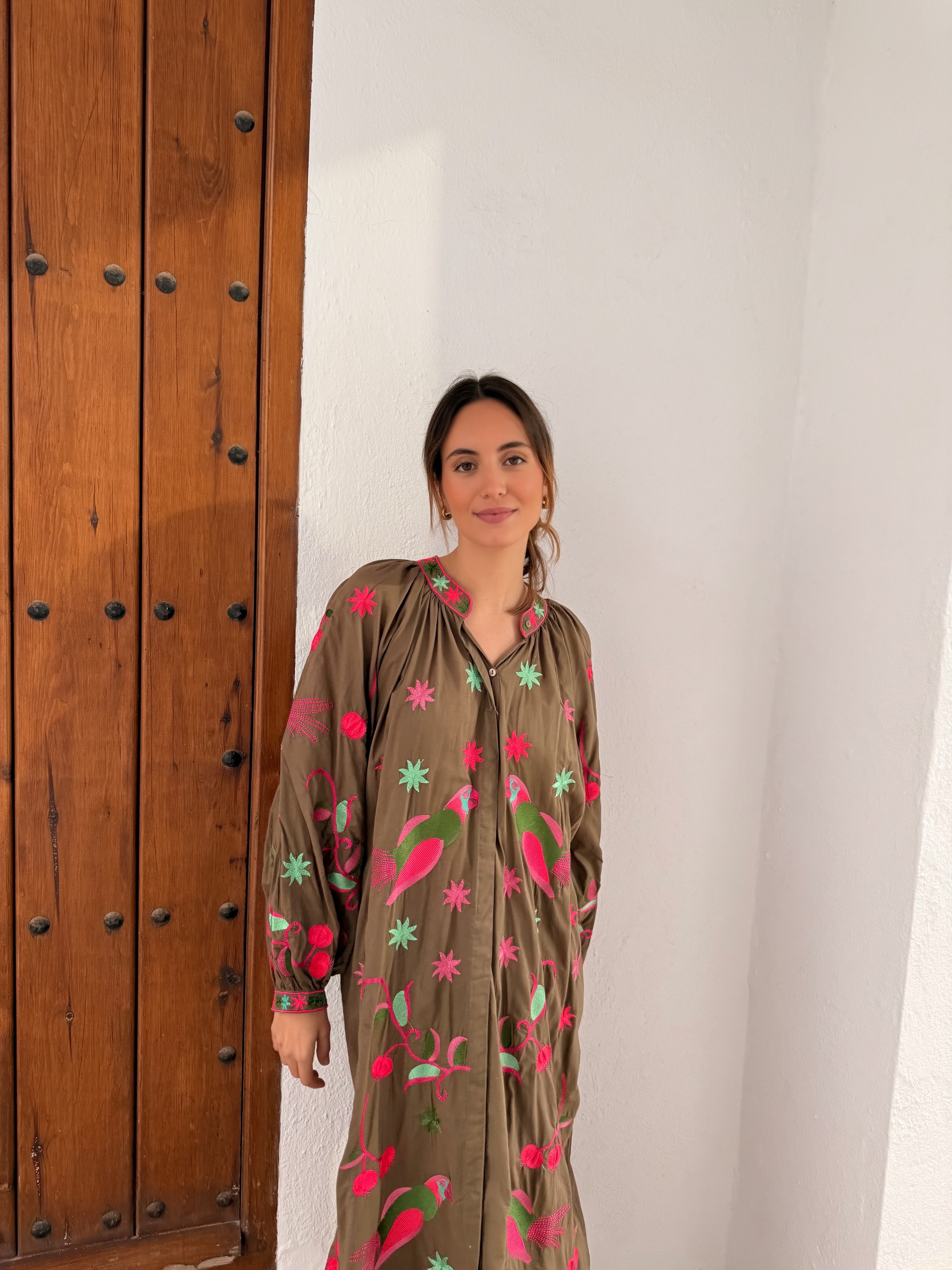 VESTIDO PARROT MARRÓN