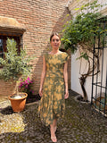 Vestido Flores Verde
