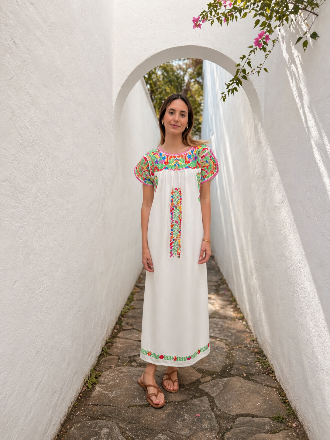 VESTIDO BOUQUET BLANCO