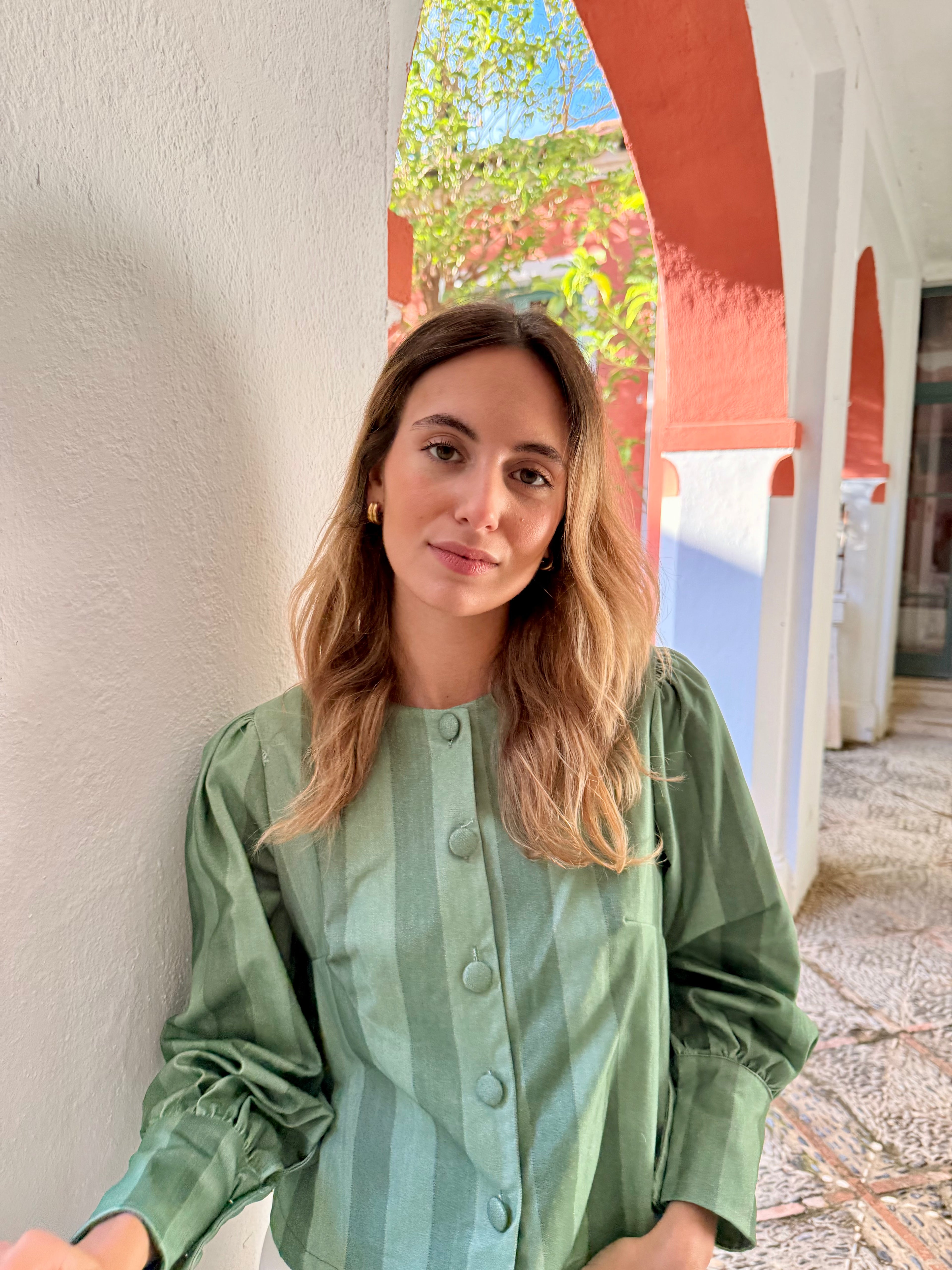 Chaqueta Rayas Verde