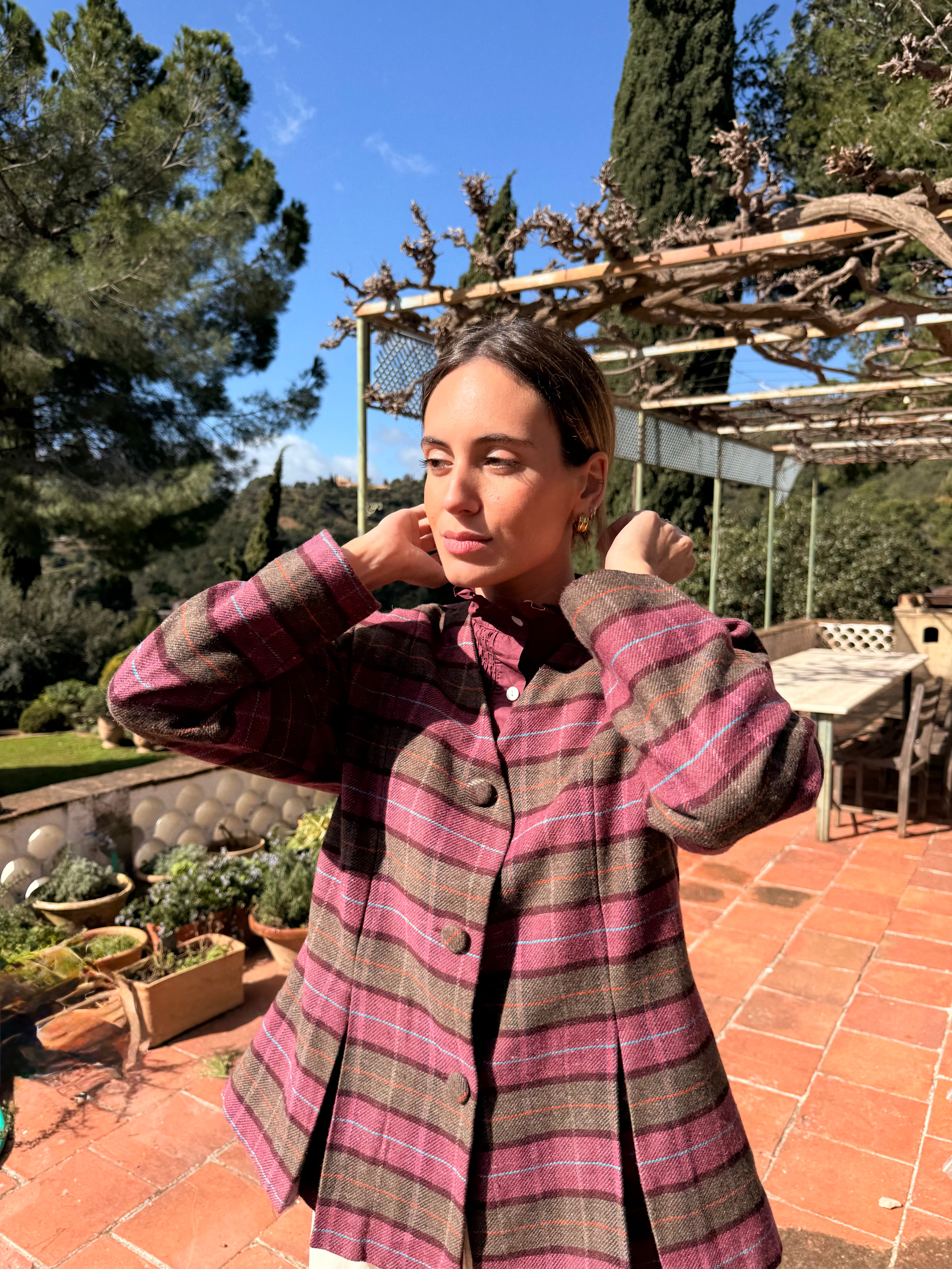 Chaqueta Cuadros Rosa