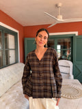Chaqueta Cuadros Marrón