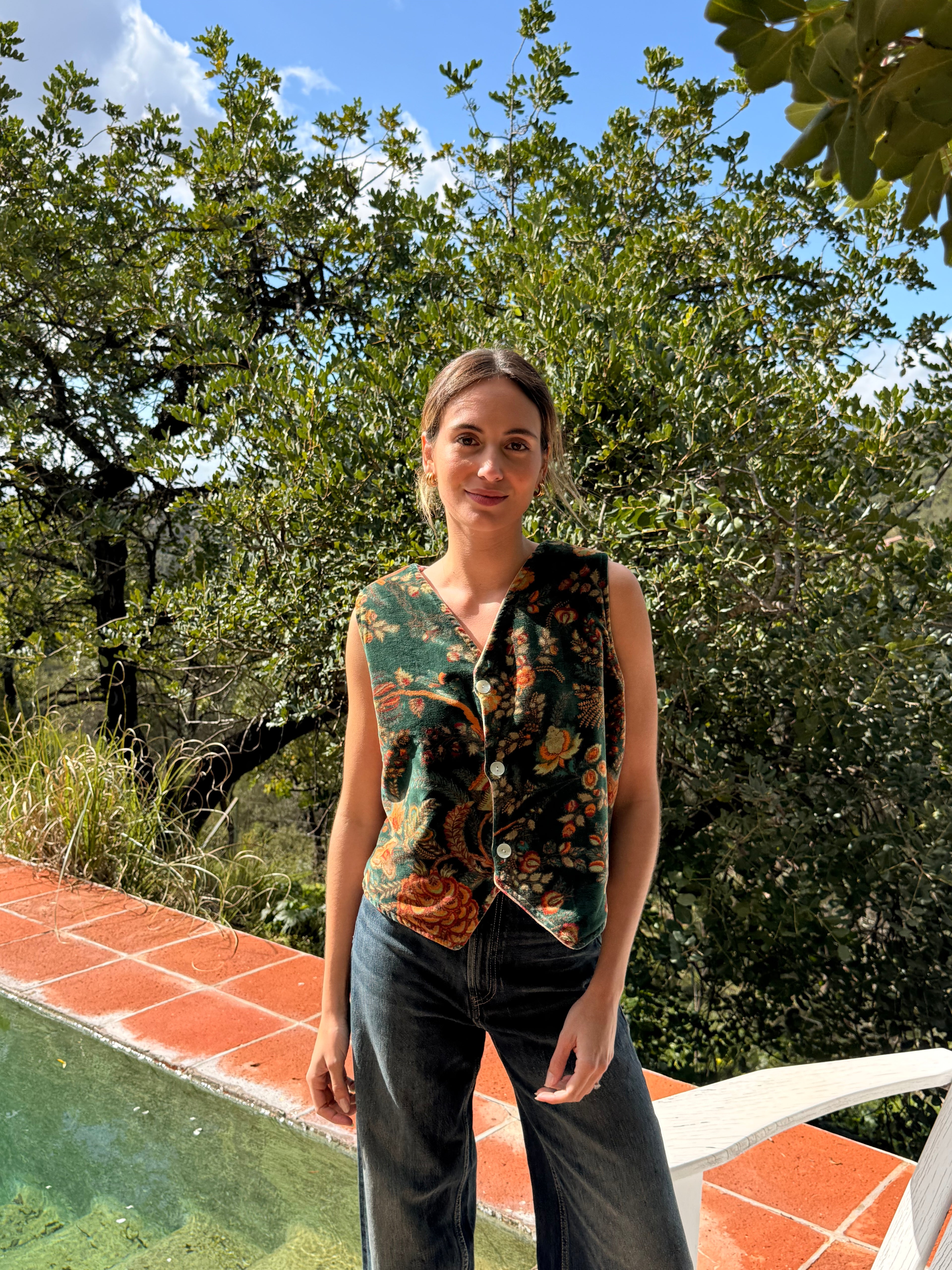 Chaleco Estampado Verde