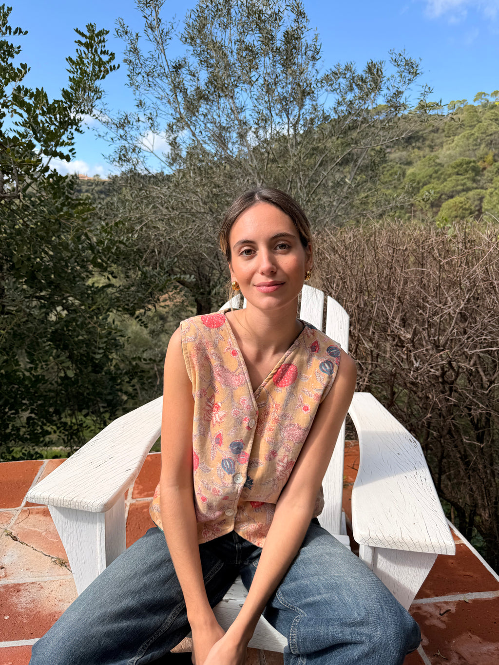 Chaleco Estampado Verde