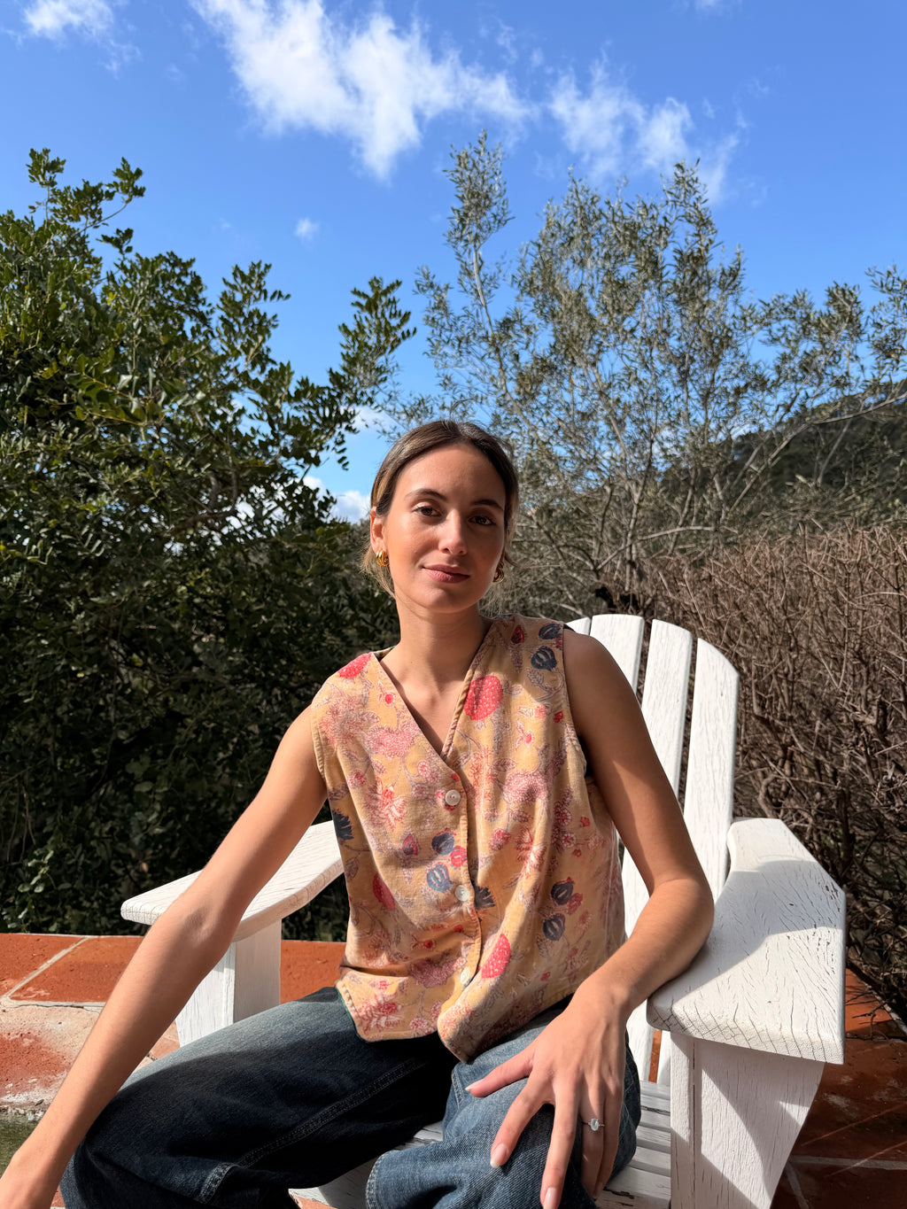 Chaleco Estampado Verde