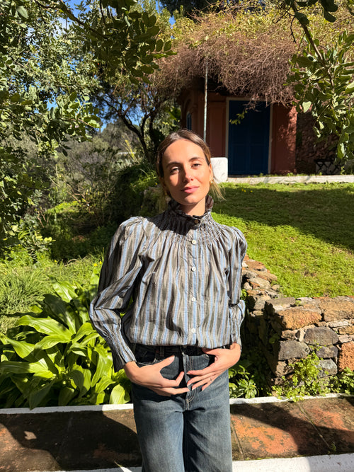 Blusa Nido de Abeja Verde