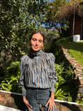 Blusa Nido de Abeja Verde